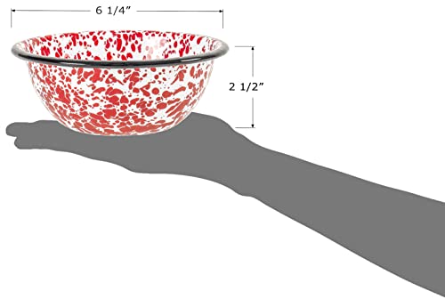 Red Co. 4-Piece Enamelware Cereal Bowl Set