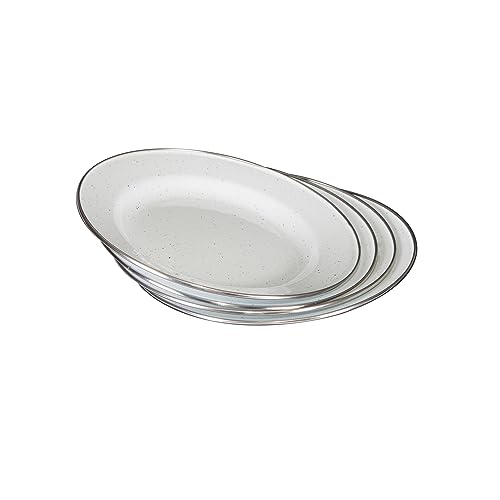 Stansport Deluxe Enamel Tableware Set - White
