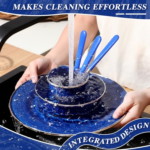 Enamel Camping Tableware Set for 8 with Utensils