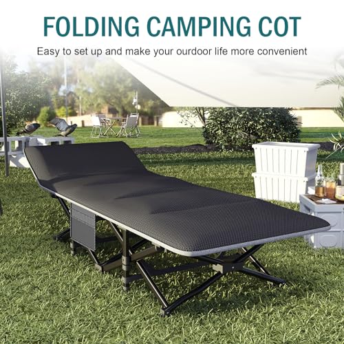 Mopaicot Camping Cot for Adults with Comfortable Cushion