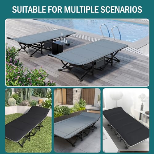 Mopaicot Camping Cot for Adults with Comfortable Cushion