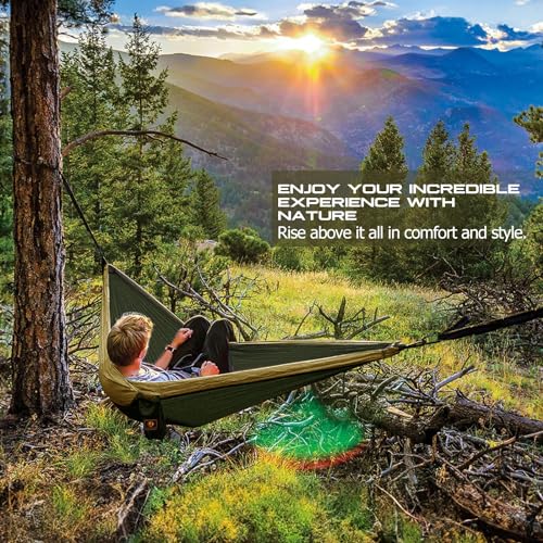 Portable Camping Hammock with Mosquito Net and Tree Straps