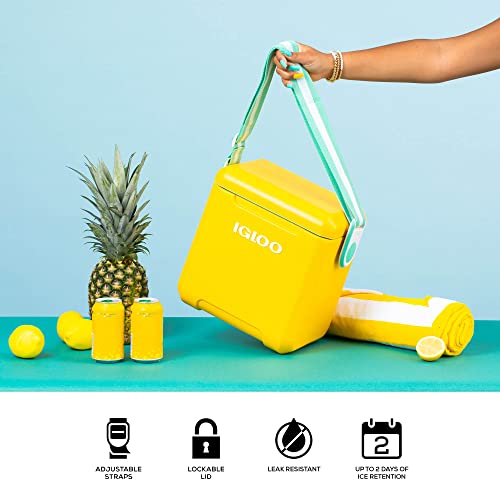 Igloo 11 Quart Yellow Picnic Cooler with Straps