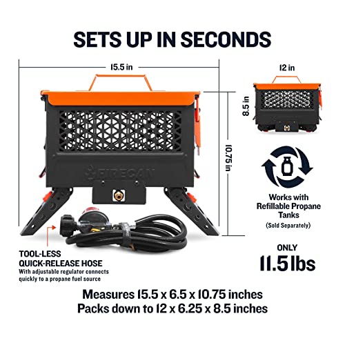 Ignik FireCan Portable Propane Fire Pit with Hose