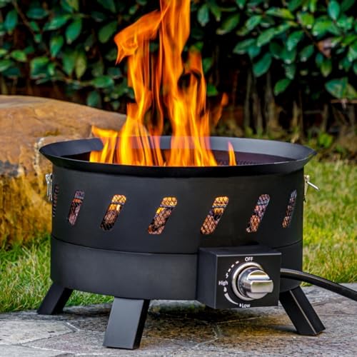 Portable 17.3" Propane Fire Pit Bowl for Camping