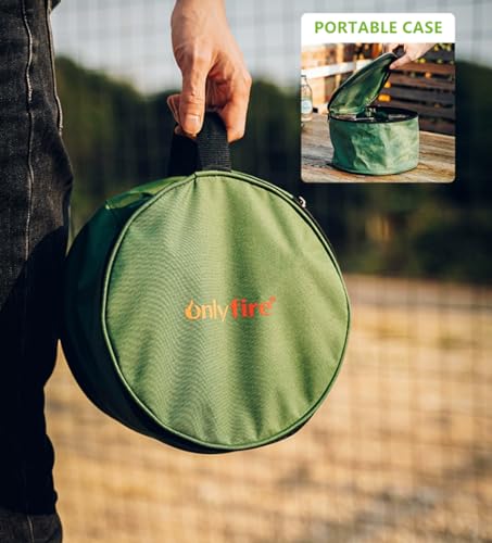 ONLYFIRE Portable Camping Gas Stove, 5 Burners, Green