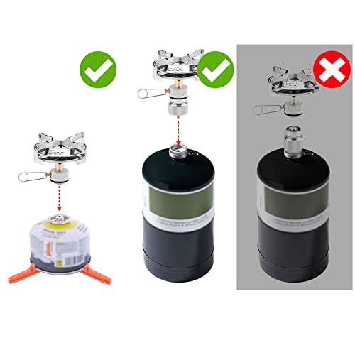 WADEO Portable Camping Stove with Propane Tank Adapter