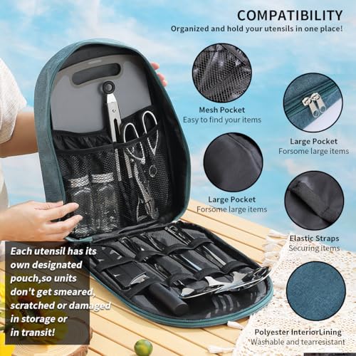 Evanda 10-Piece Stainless Steel Camping Cooking Utensil Set