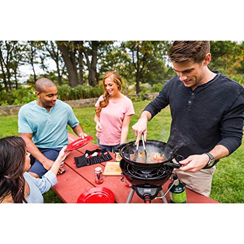 Coleman 24-Piece Enamel Camping Dinnerware Set with Carry Pouch
