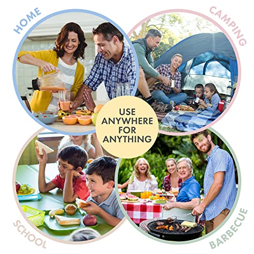 Wheat Straw Dinnerware Set for 6 - Lightweight, Unbreakable