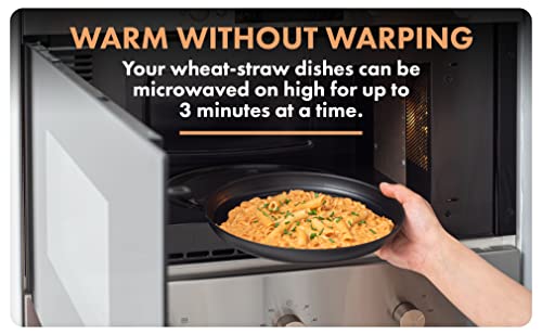 Wheat Straw Dinnerware Set for 6 - Lightweight, Unbreakable