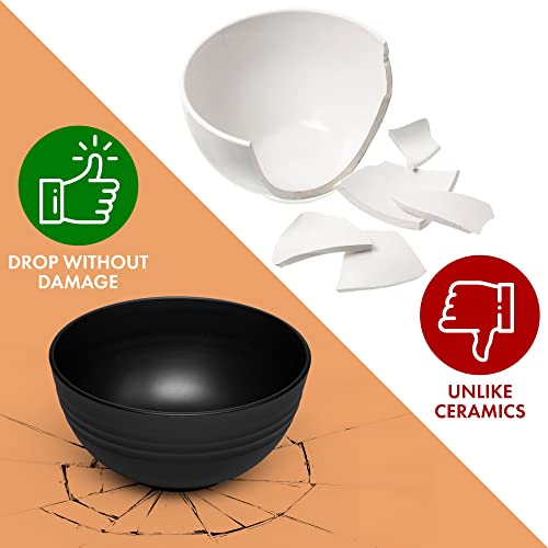 Wheat Straw Dinnerware Set for 6 - Lightweight, Unbreakable