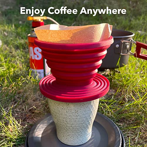 Attsky Collapsible Pour Over Coffee Dripper for Camping