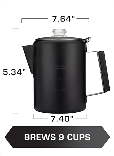 COLETTI Bozeman Stainless Coffee Percolator - 9 Cup