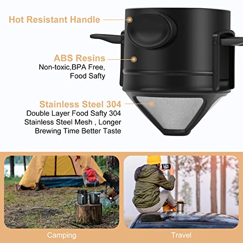 Portable Stainless Steel Coffee Maker for Travel Camping