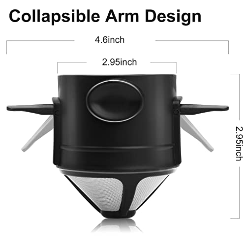 Stainless Steel Portable Camping Pour Over Coffee Filter