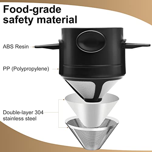 Stainless Steel Portable Camping Pour Over Coffee Filter