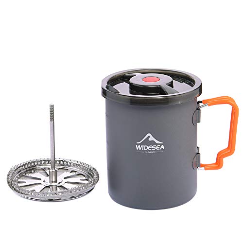 750ML Camping Coffee Pot with French Press Maker