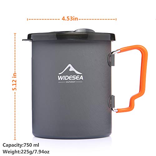 750ML Camping Coffee Pot with French Press Maker
