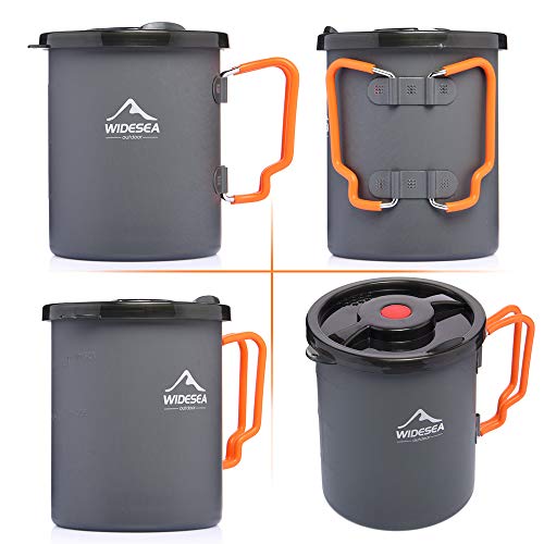 750ML Camping Coffee Pot with French Press Maker