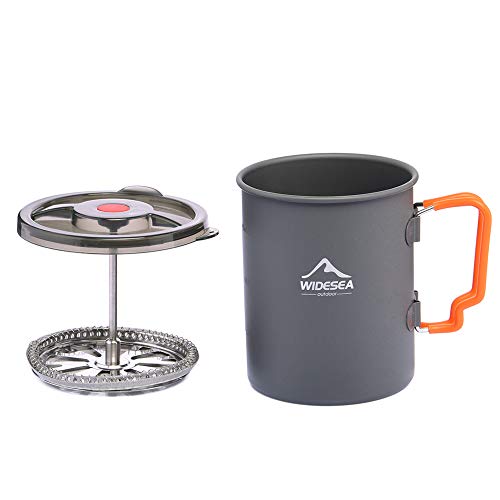 750ML Camping Coffee Pot with French Press Maker