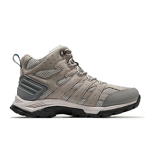 NORTIV 8 Women's Waterproof Hiking Boots - Light Grey