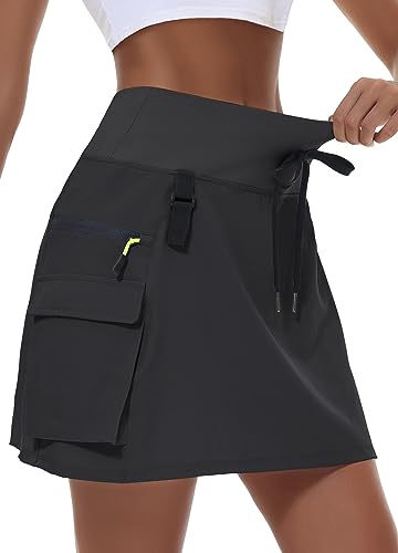 Women's High Waisted Hiking Cargo Skort with Pockets