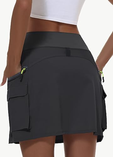Women's High Waisted Hiking Cargo Skort with Pockets