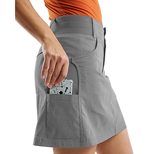 Aurgelmir Women's Mid Rise Golf Hiking Skorts Grey
