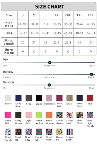 Cakulo Athletic High Waist Skorts with Pockets Khaki