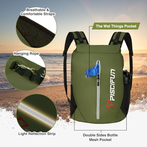 Lightweight Waterproof Dry Bag with Waist Pouch