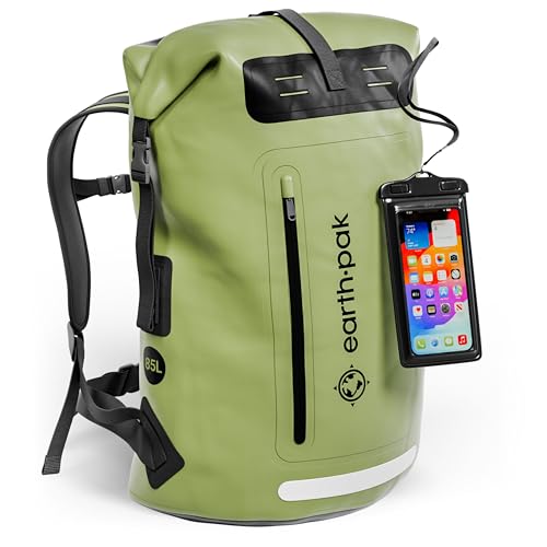 Earth Pak Waterproof Hiking Backpack with Phone Case
