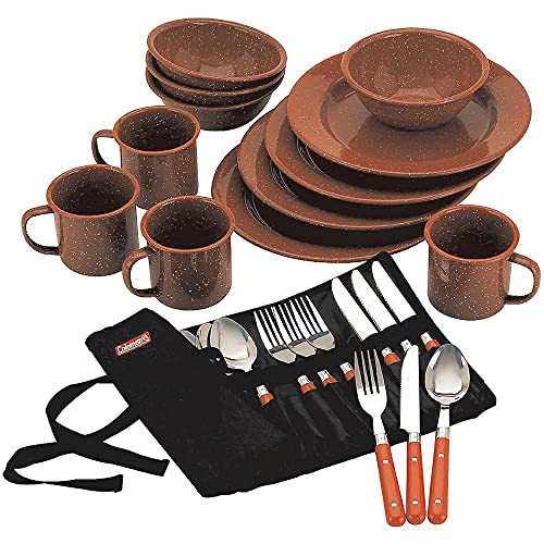 Coleman 24-Piece Camp Dinnerware Set