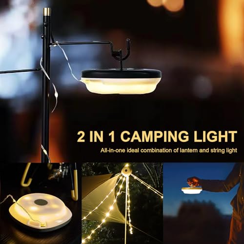 Outdoor Camping Lantern String Lights, 32.8ft Waterproof IPX4