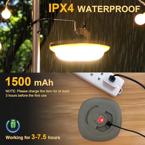 Outdoor Camping Lantern String Lights, 32.8ft Waterproof IPX4