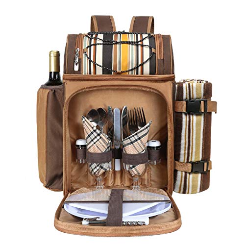 Hap Tim Picnic Backpack for 2 with Cooler Compartment
