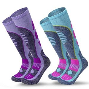 Thermal Ski Socks for Men and Women - 2 Pairs