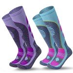 Thermal Ski Socks for Men and Women - 2 Pairs