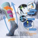 Thermal Ski Socks for Men and Women - 2 Pairs