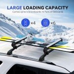 Richeer Adjustable Ski & Snowboard Racks - 6 Pairs