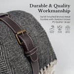 Large Waterproof Picnic Blanket | Leather Carrier | Grey