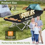 Slendor Folding Camping Cot with Mattress - 800lbs