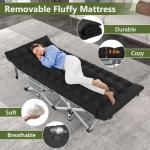 Slendor Folding Camping Cot with Mattress - 800lbs