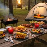 Ozark Trail Silicone Camping Mess Kit, 11 Piece