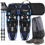 Odoland 4-in-1 Lightweight Snowshoes with Trekking Poles
