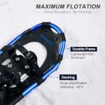 Odoland 4-in-1 Lightweight Snowshoes with Trekking Poles