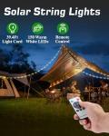 Anpro 39.4Ft Solar Camping String Light with Remote