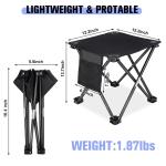 HEQUSIGNS Portable Folding Camping Stool with Storage Bag