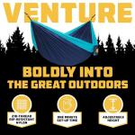 Wise Owl Outfitters Double Camping Hammock - Navy/Lt Blue