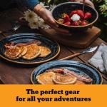 12-Piece Granite Ware Outdoor Dining Set: Plates, Bowls, Mugs